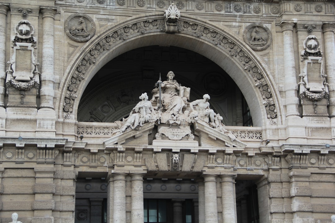 Ornate architectural details on a grand building facade