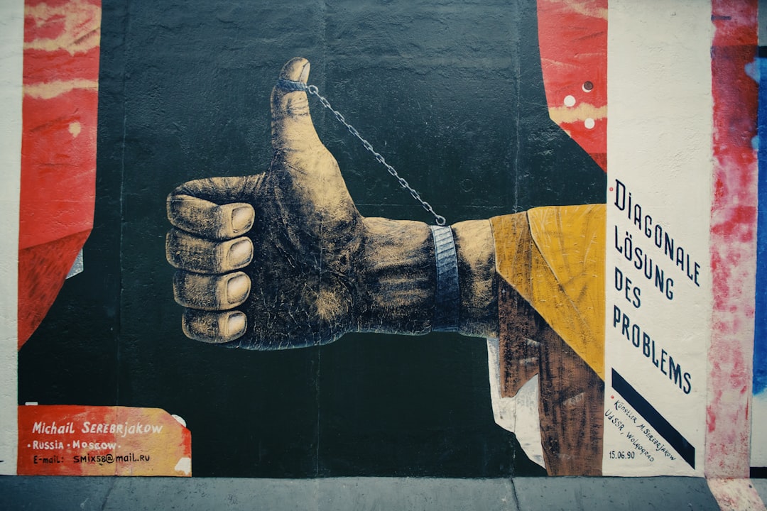 Mural of a hand giving a thumbs up